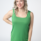 Rachel Ribbed Tank - Kelly Green