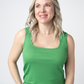 Rachel Ribbed Tank - Kelly Green