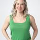 Rachel Ribbed Tank - Kelly Green
