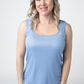 Rachel Ribbed Tank -  Sky Blue