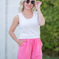 Weslie Waffle Shorts - Pink