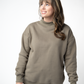Marley Mock Neck Sweatshirt - Taupe