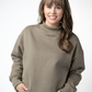 Marley Mock Neck Sweatshirt - Taupe