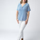 Juliette Button Top - Blue