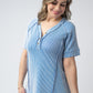 Juliette Button Top - Blue