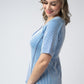 Juliette Button Top - Blue