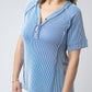 Juliette Button Top - Blue