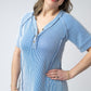 Juliette Button Top - Blue