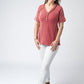 Juliette Button Top - Red