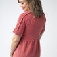 Juliette Button Top - Red