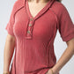 Juliette Button Top - Red