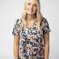 Sophie Top - Navy Autumn Petals