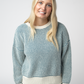 Charlotte Sweater - Teal and Ivory