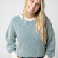 Charlotte Sweater - Teal and Ivory