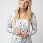 Alyssa Long Sleeve Top - Olive Meadow