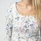 Alyssa Long Sleeve Top - Olive Meadow