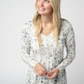Long Sleeve Sarah Ruffle Top - Olive Meadow