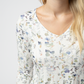 Long Sleeve Sarah Ruffle Top - Olive Meadow