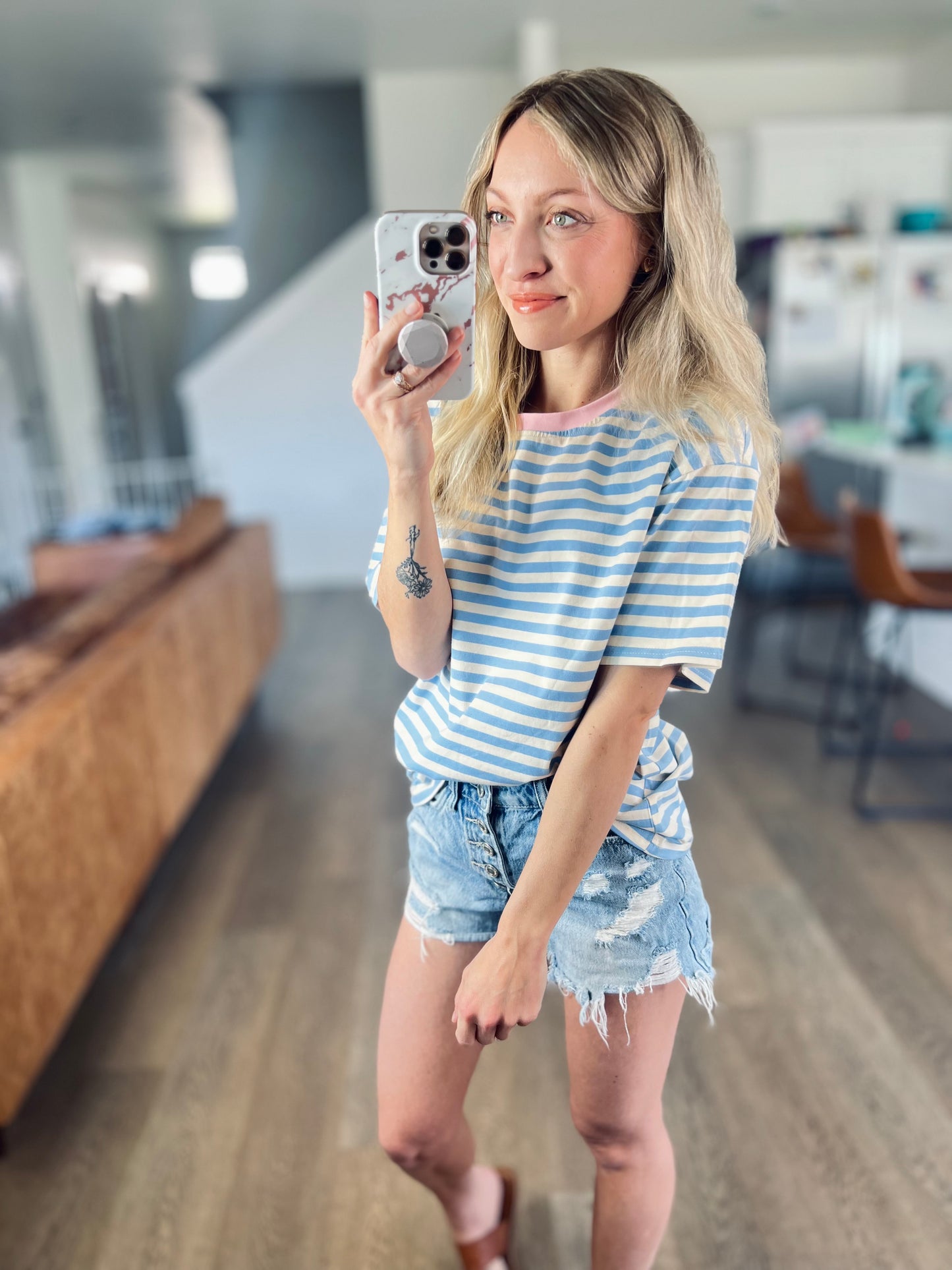 Easy Days Striped Relaxed Tee