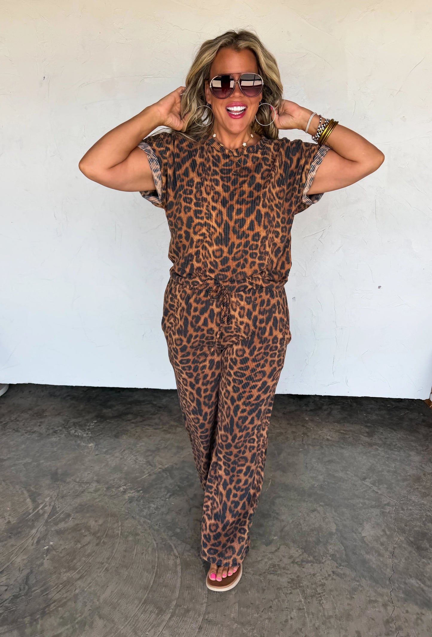 PREORDER: Cheetah Kelsey Pant Set // eta September