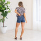 Dark Wash High Waist Tummy Control Shorts - Judy Blue