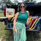 PREORDER: Game Day Wide Leg Pants - Gingham and Stripes  // eta September