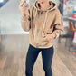 All in the Cozy Vintage Wash Hoodie in Camel