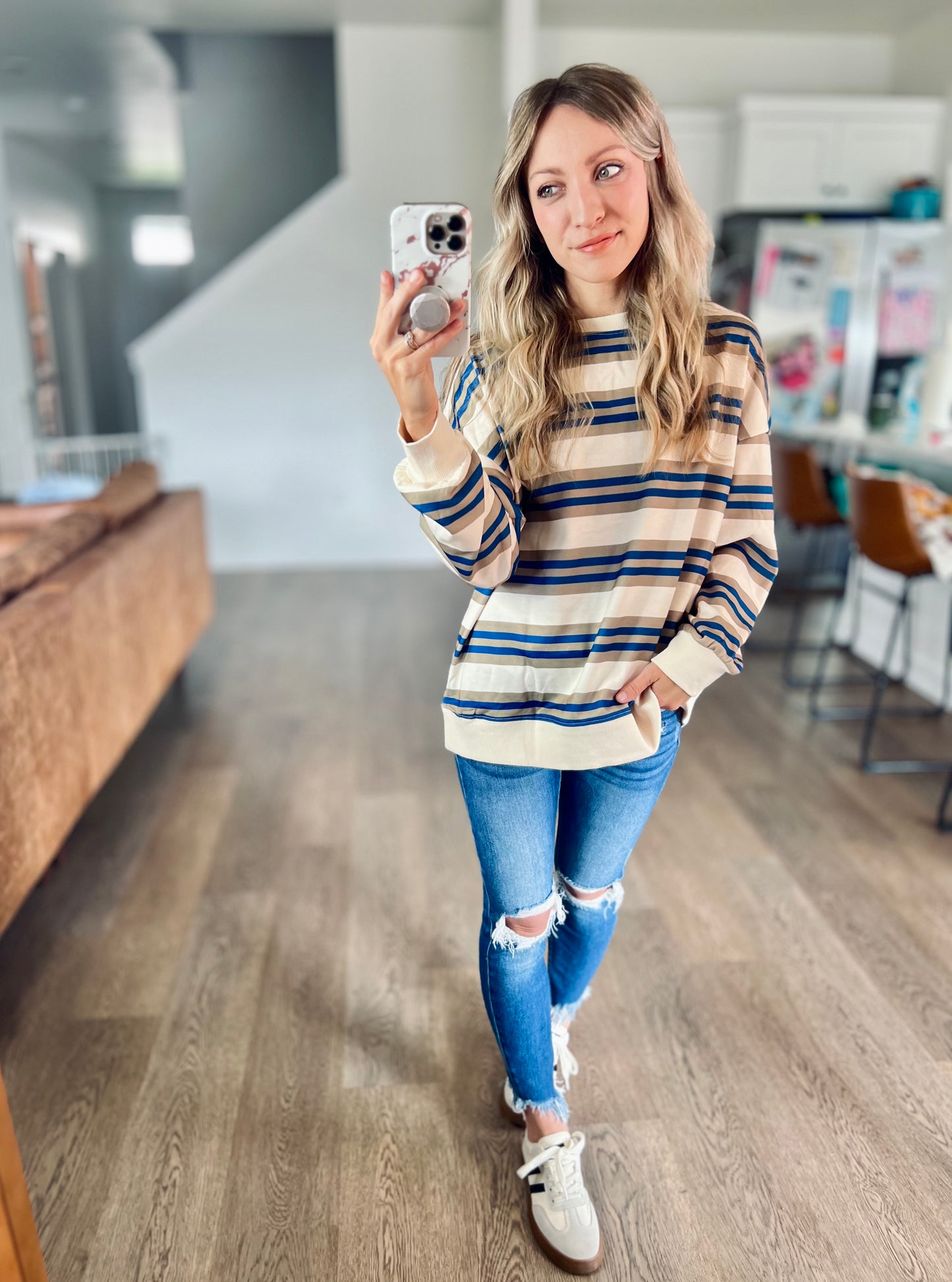 Addison Stripe Pullover