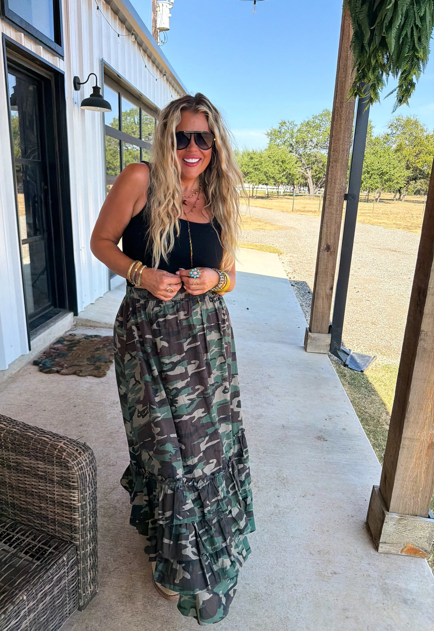PREORDER: HIDDEN GEM CAMO MAXI SKIRT // eta November