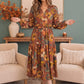 Harvest Bloom Tiered Midi Dress