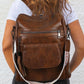 Dark Chocolate PU Leather Backpack