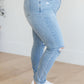 Eloise Mid Rise Control Top Distressed Skinny Jeans - Judy Blue