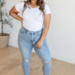 Eloise Mid Rise Control Top Distressed Skinny Jeans - Judy Blue