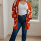 Enough Anyways Floral Cardigan in Burnt Orange