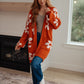 Enough Anyways Floral Cardigan in Burnt Orange