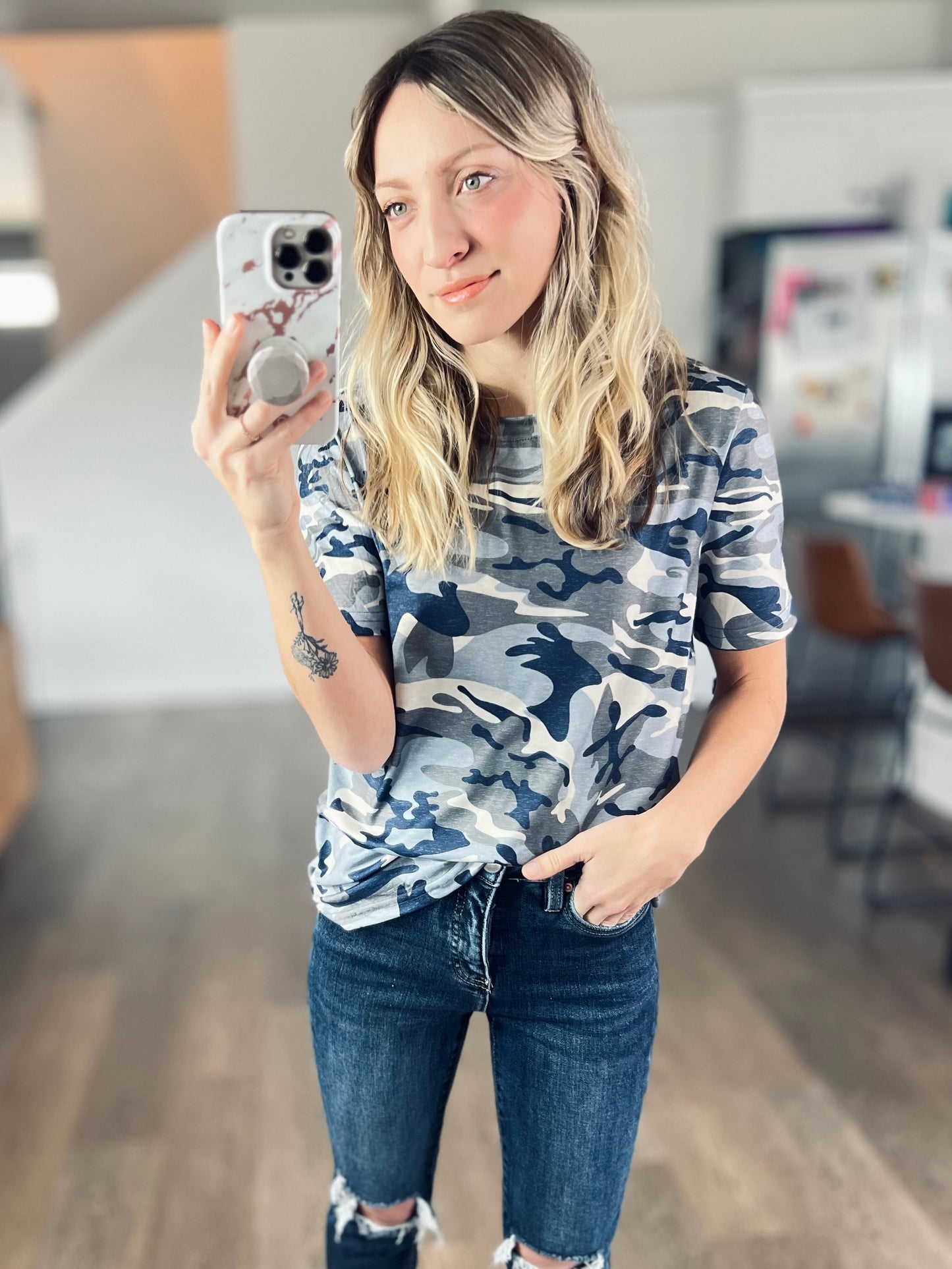 Classic Camo Tee in Blues