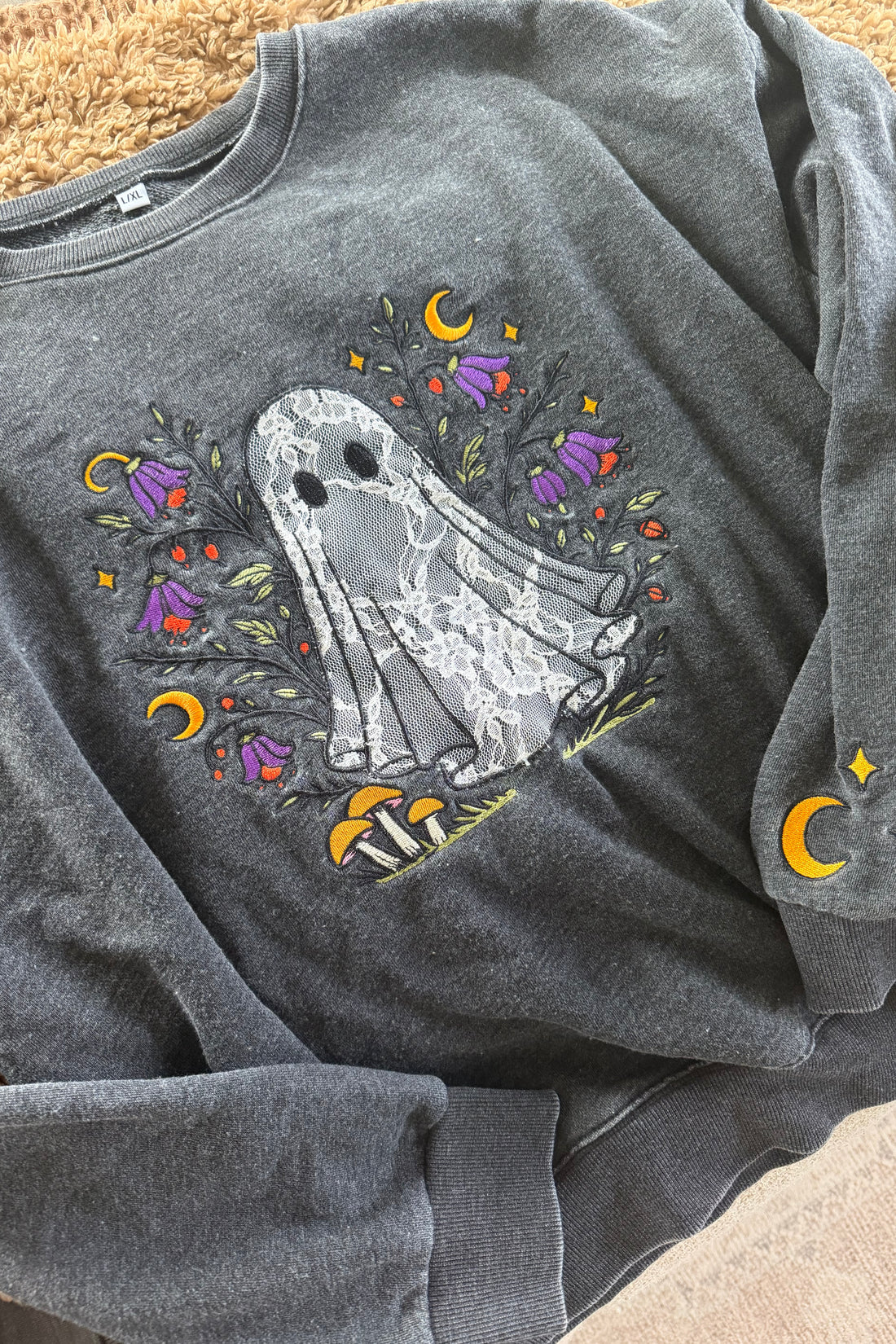 PREORDER: Ghost in Bloom Embroidered Pullover // eta Sept
