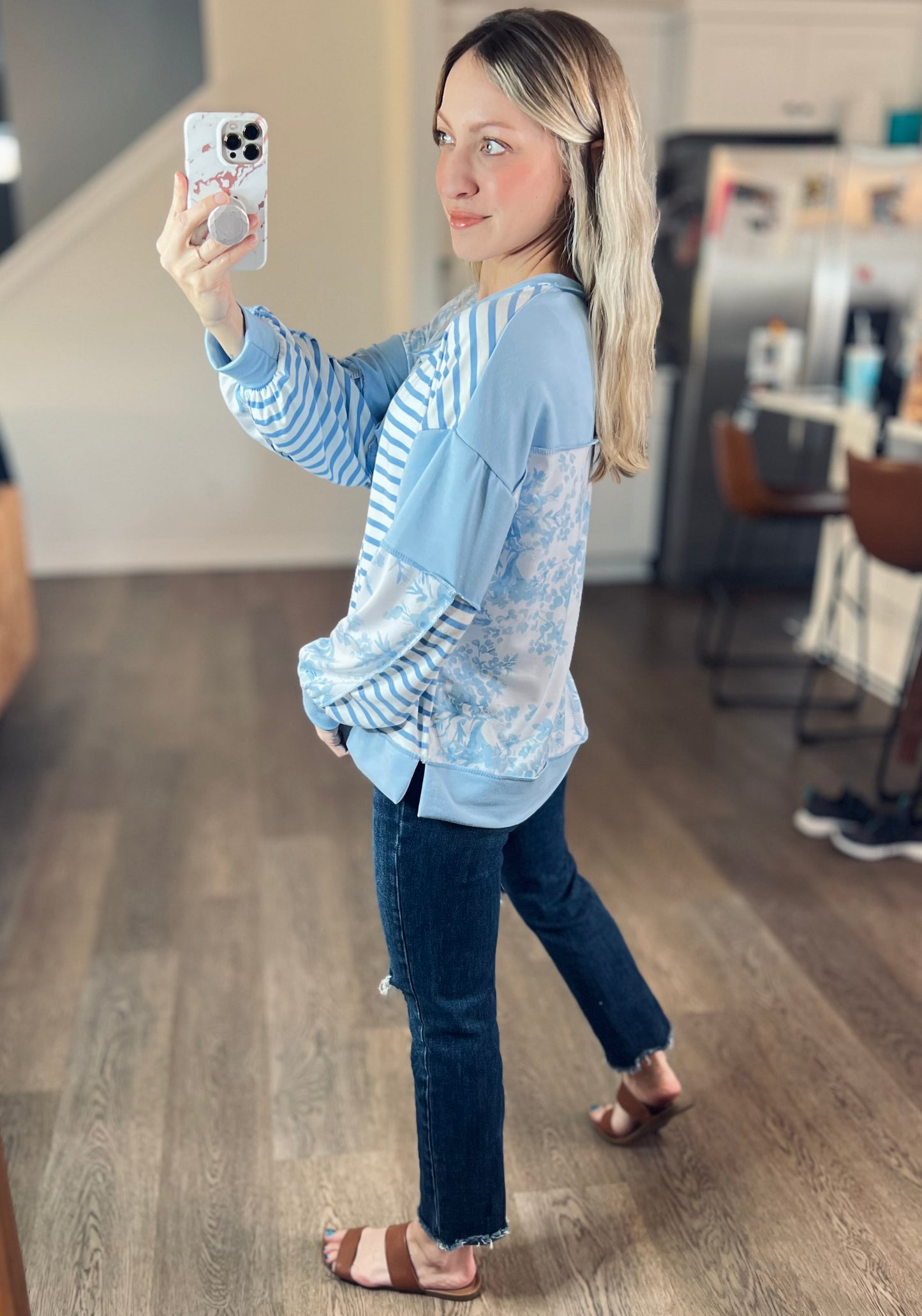 Coastal Calm Colorblock Top