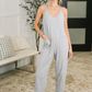 Totally Me Spaghetti Strap Jumpsuit Grey