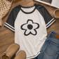 Retro Flower Power Baseball Tee