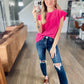Rosy Days Lace Sleeve Top