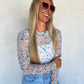 PREORDER: Summer Floral Mesh Top// eta 2-3 weeks // limited stock