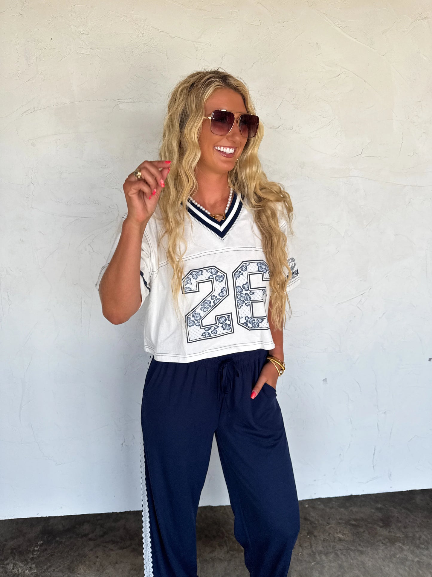 PREORDER: Rally Girl Track Pant with Lace Trim // eta September