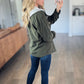 Cord Drawstring Button Up Hooded Shacket
