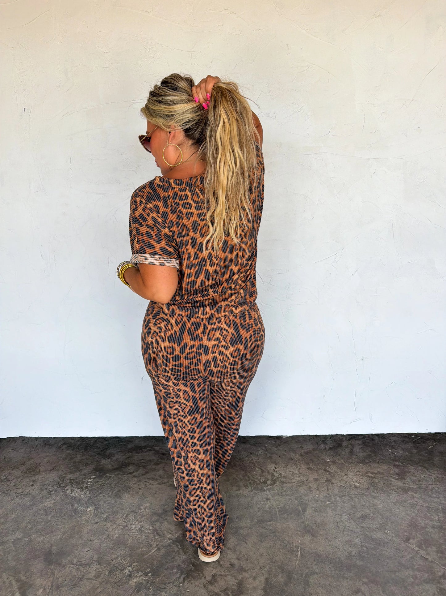PREORDER: Cheetah Kelsey Pant Set // eta September