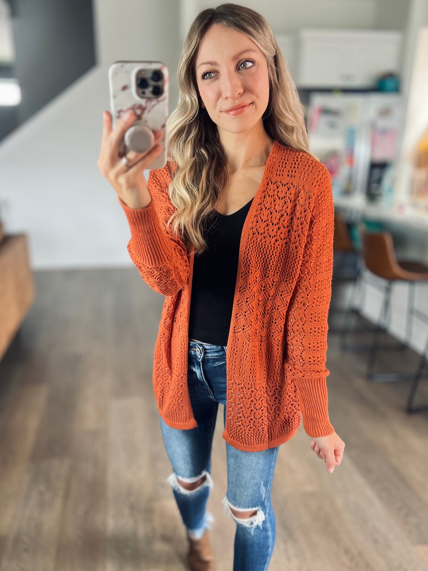 Halle Open Weave Cardigan