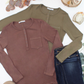 Georgia Long Sleeve Top - Brown