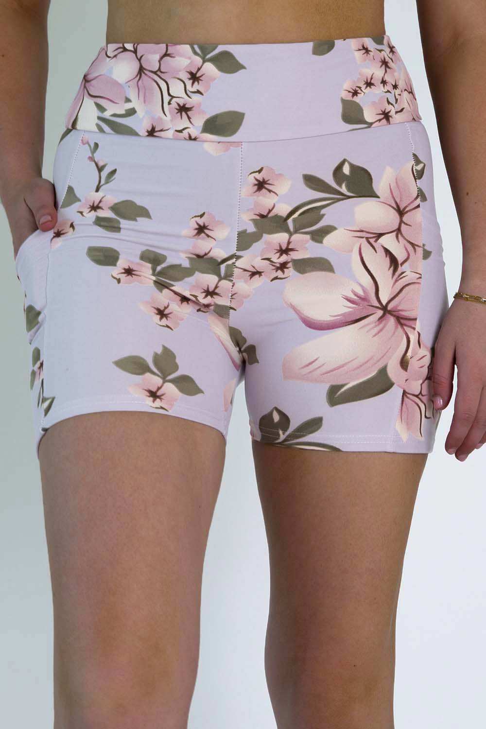 Light Pink Floral Shorts