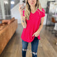 Effortless Short Sleeve Tee in Ruby
