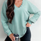 Kasen Vintage Wash Button Top